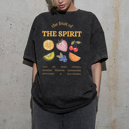 The Fruit Of The Spirit Christian Washed T-Shirt
