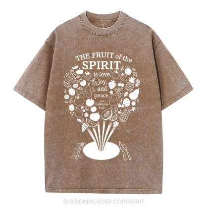 The Fruit Of The Spirit Christian Washed T-Shirt