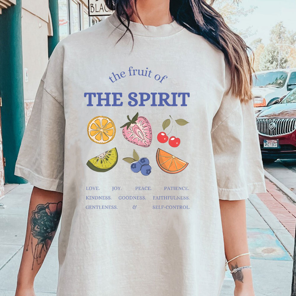 The Fruit Of The Spirit Christian Washed T-Shirt