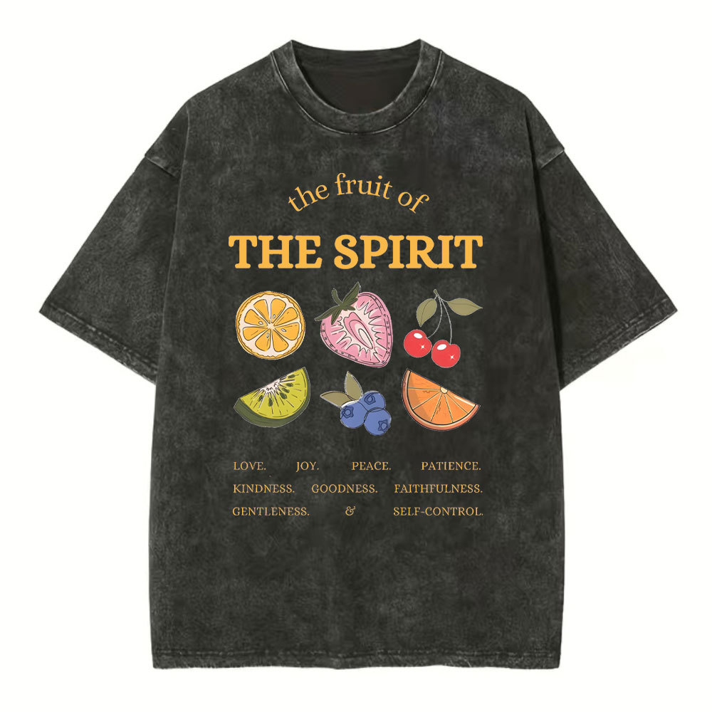 The Fruit Of The Spirit Christian Washed T-Shirt