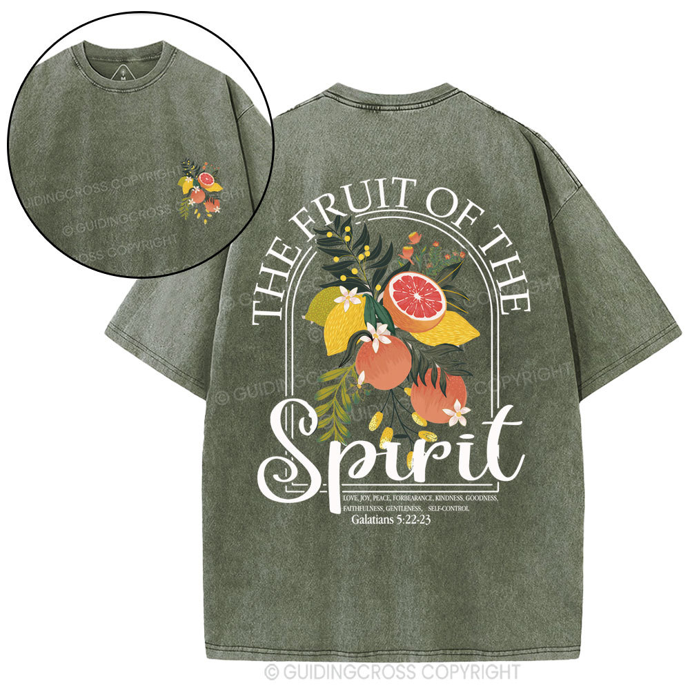 The Fruit Of The Spirit Christian Washed T-Shirt