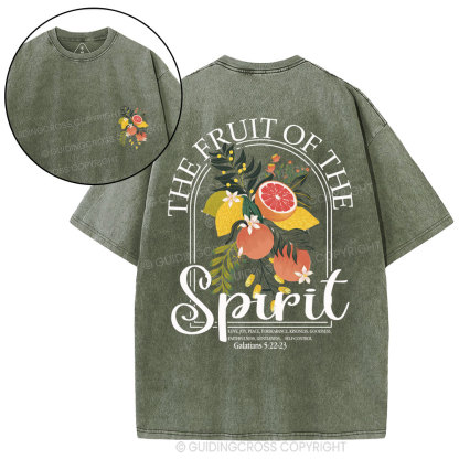 The Fruit Of The Spirit Christian Washed T-Shirt