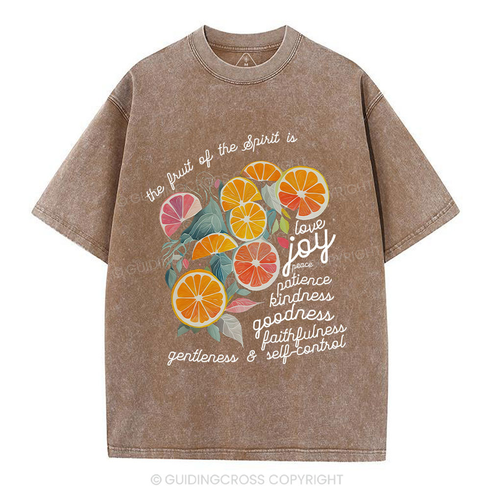 The Fruit Of The Spirit Is Love Christian Washed T-Shirt
