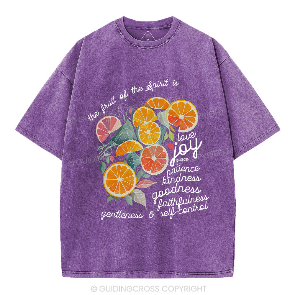 The Fruit Of The Spirit Is Love Christian Washed T-Shirt