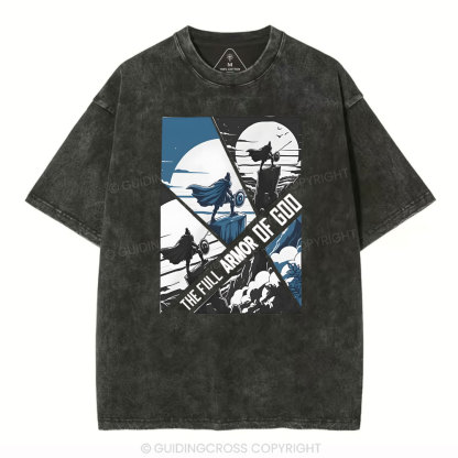 The Full Armor Of God Christian Washed T-Shirt