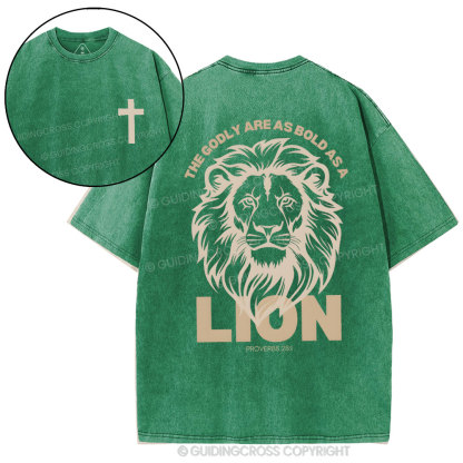 The Glory Are As Bold As A Lion Christian Washed T-Shirt