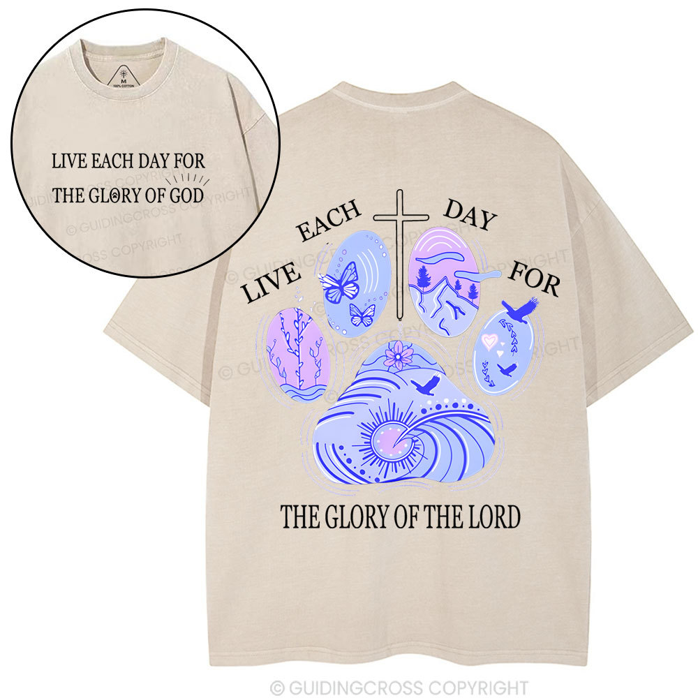 The Glory Of The Lord  Christian Washed T-Shirt