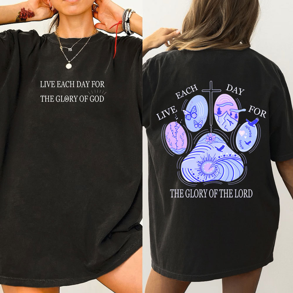 The Glory Of The Lord  Christian Washed T-Shirt