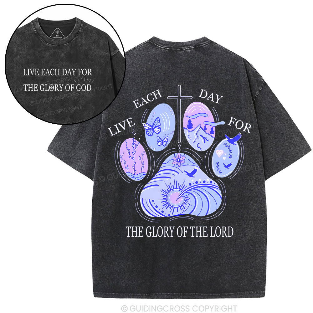 The Glory Of The Lord  Christian Washed T-Shirt