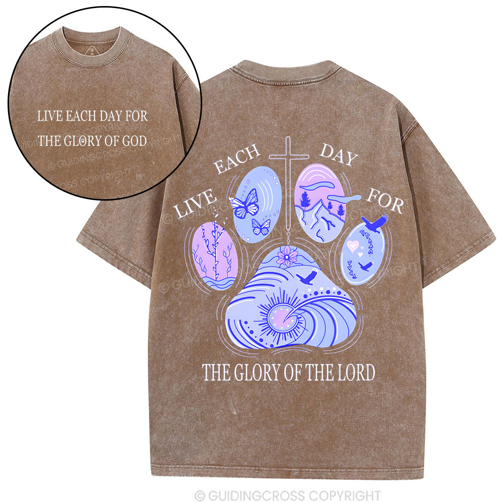 The Glory Of The Lord  Christian Washed T-Shirt