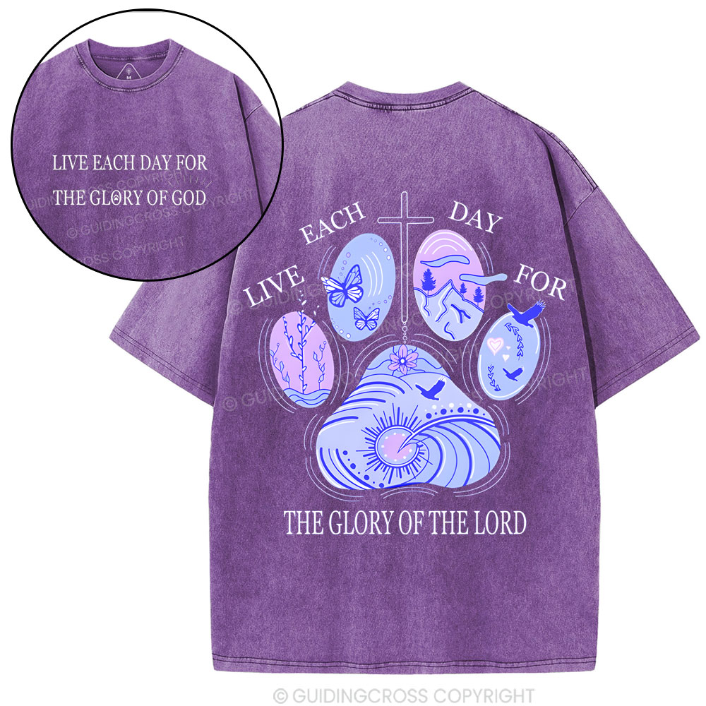 The Glory Of The Lord  Christian Washed T-Shirt