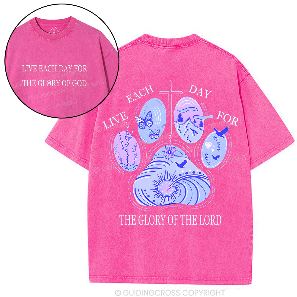 The Glory Of The Lord  Christian Washed T-Shirt