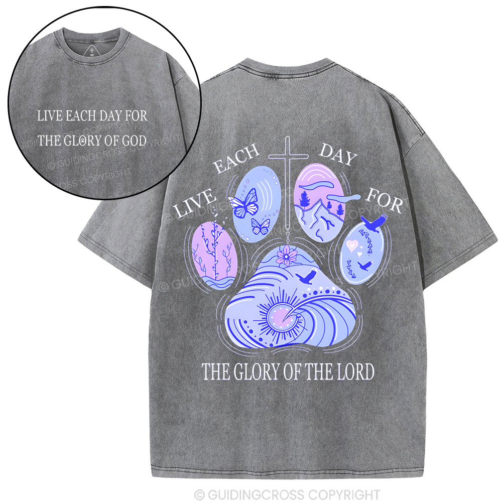 The Glory Of The Lord  Christian Washed T-Shirt