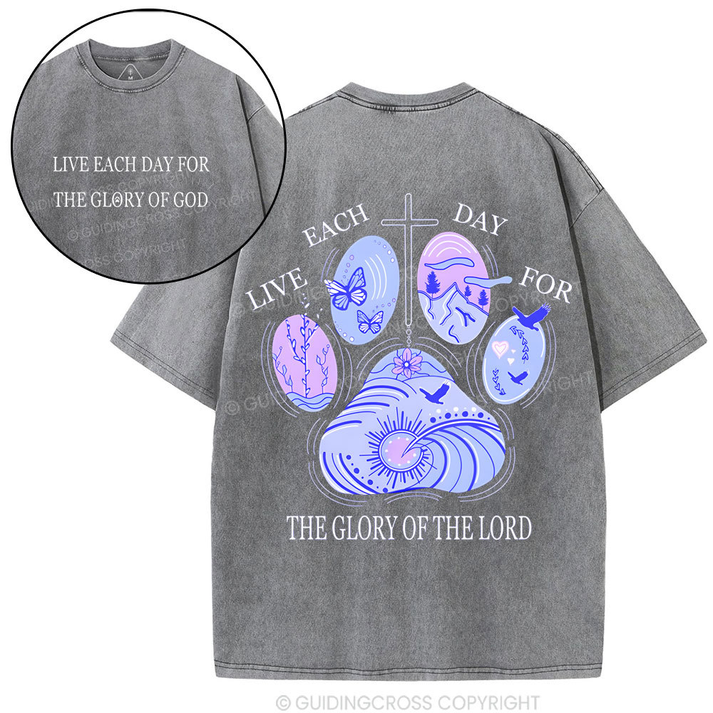 The Glory Of The Lord  Christian Washed T-Shirt