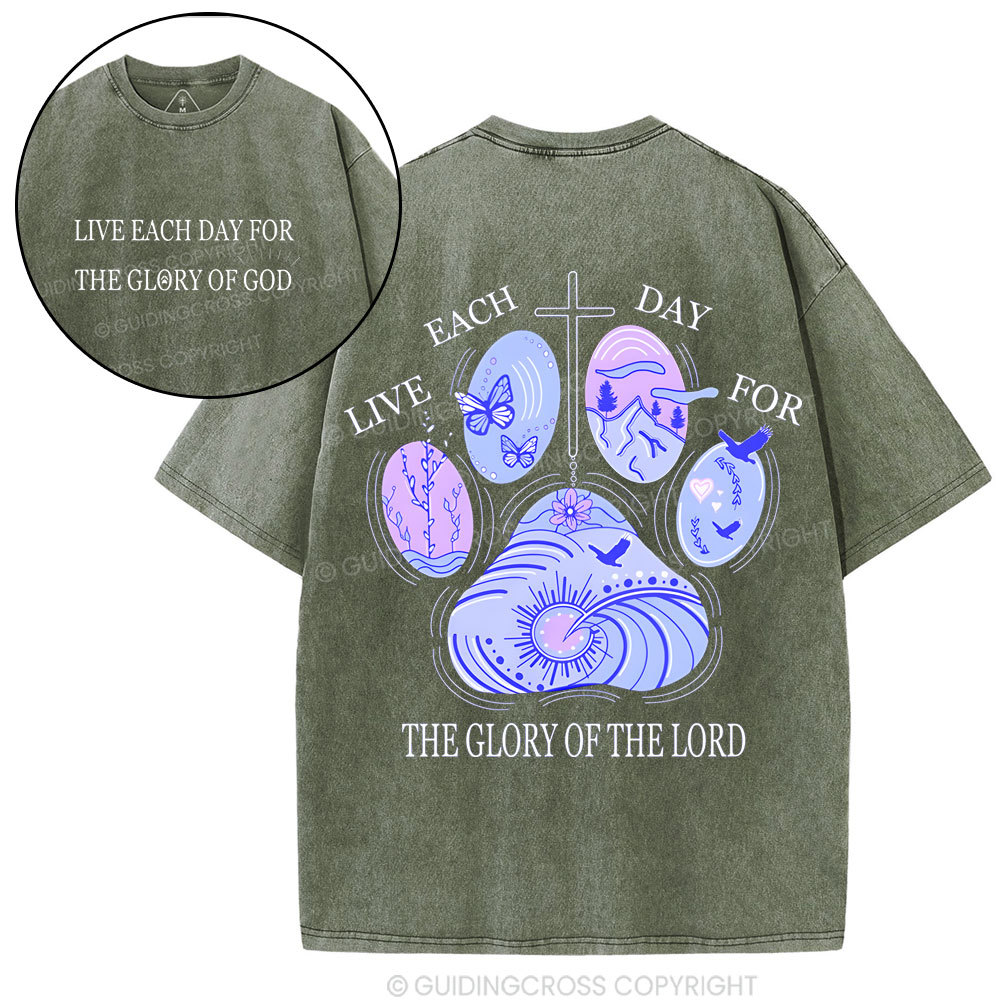 The Glory Of The Lord  Christian Washed T-Shirt