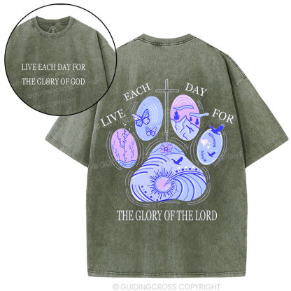 The Glory Of The Lord  Christian Washed T-Shirt