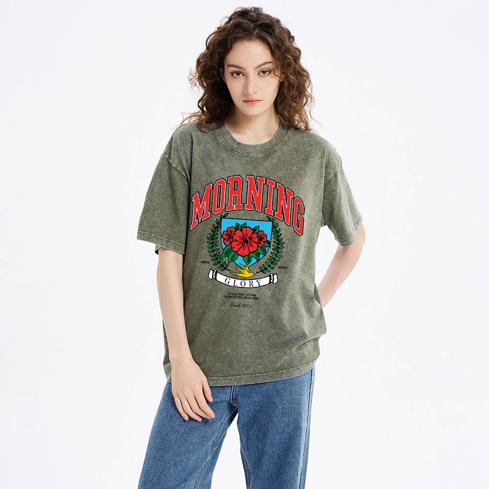 The Glory Of The Lord Rises Upon You Christian Washed T-Shirt