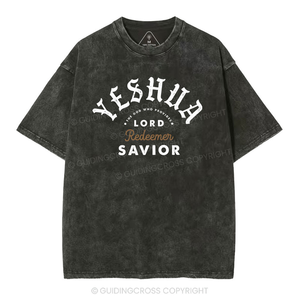 The God Who Provides Redeemer Christian Washed T-Shirt