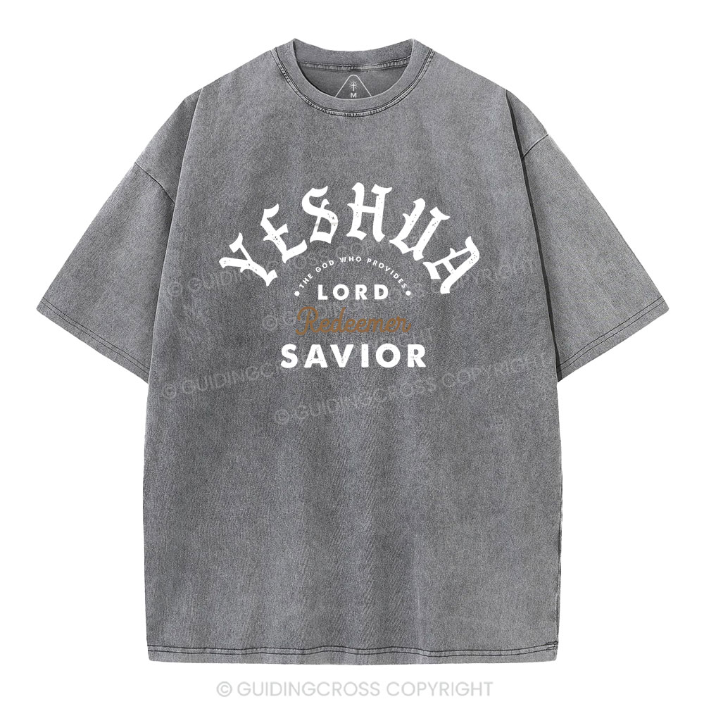 The God Who Provides Redeemer Christian Washed T-Shirt