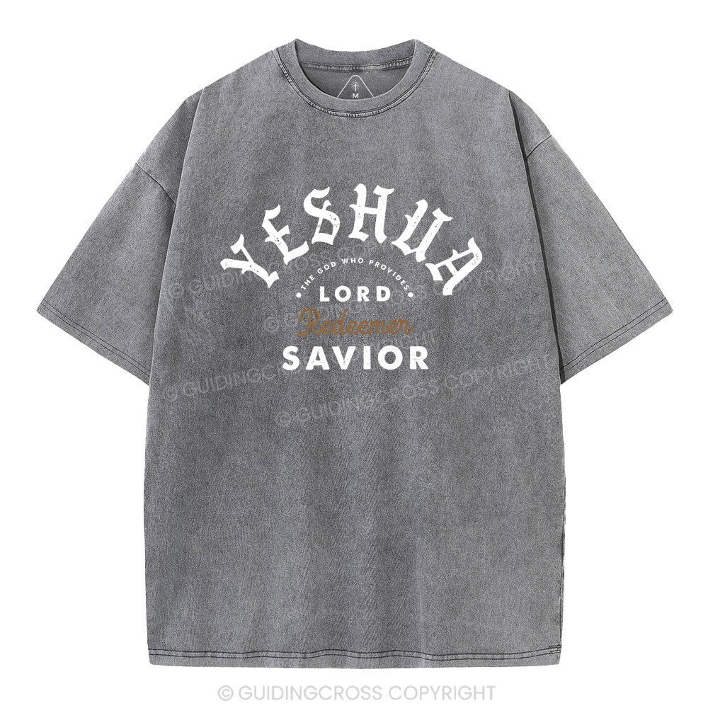 The God Who Provides Redeemer Christian Washed T-Shirt