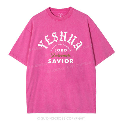 The God Who Provides Redeemer Christian Washed T-Shirt