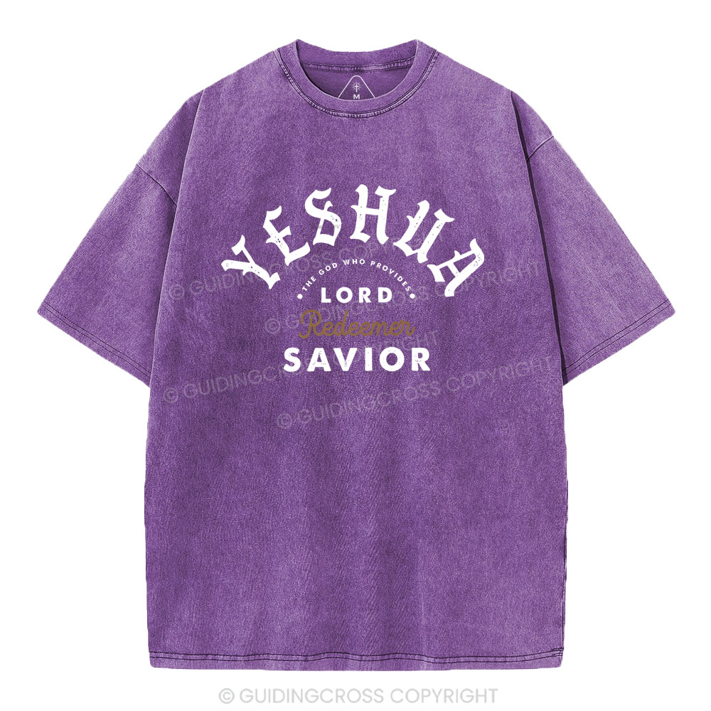 The God Who Provides Redeemer Christian Washed T-Shirt