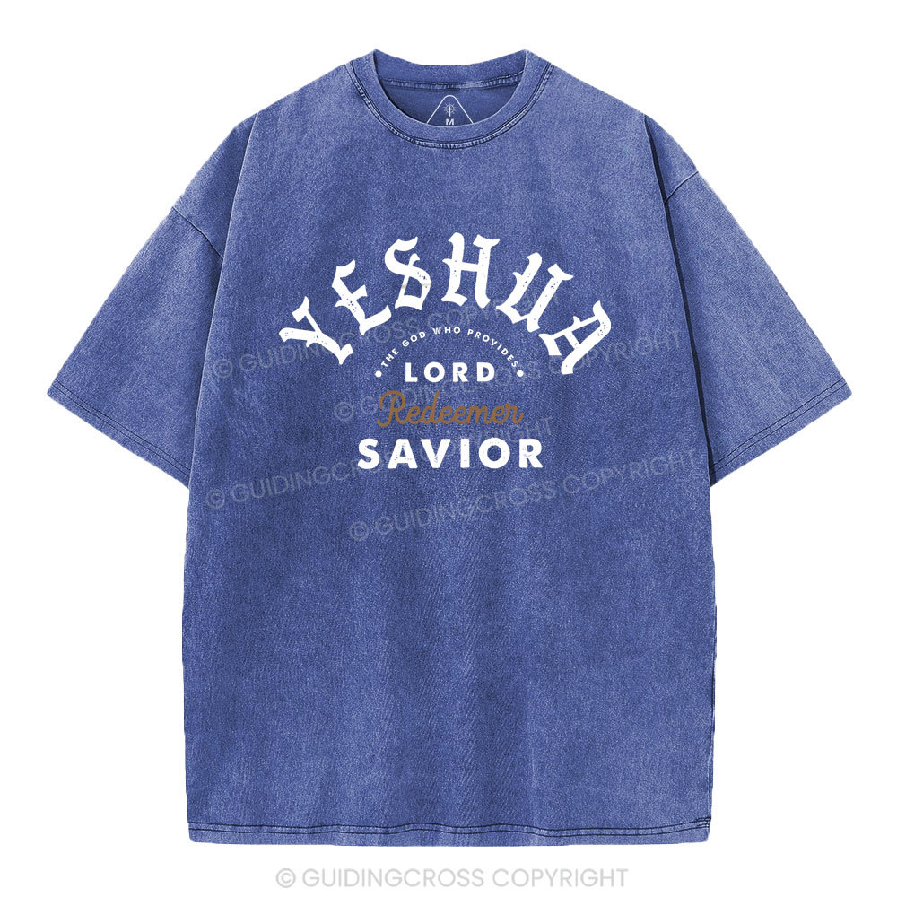 The God Who Provides Redeemer Christian Washed T-Shirt