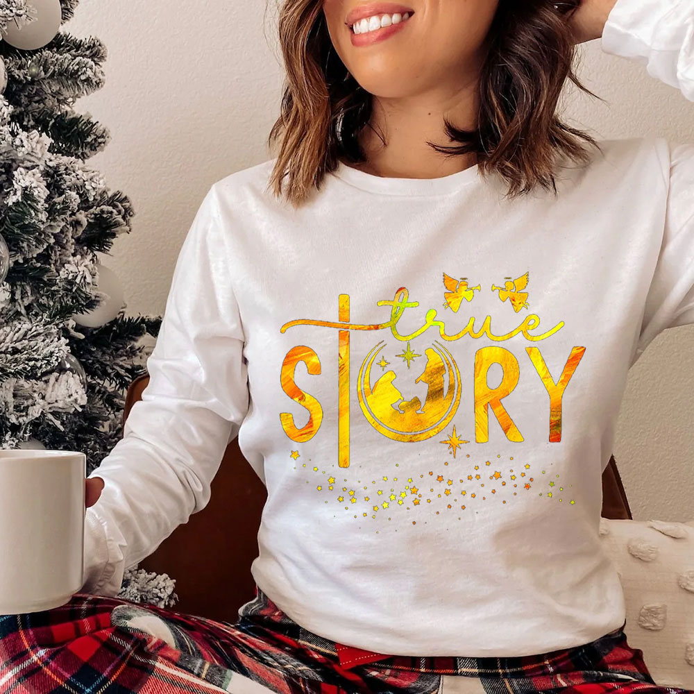 The Gold True Story Christian Christmas T-Shirt