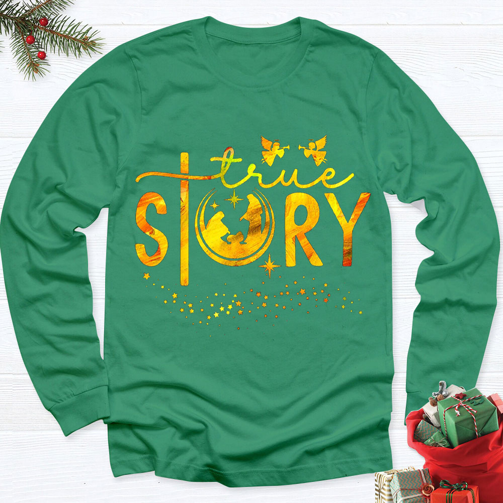 The Gold True Story Christian Christmas T-Shirt