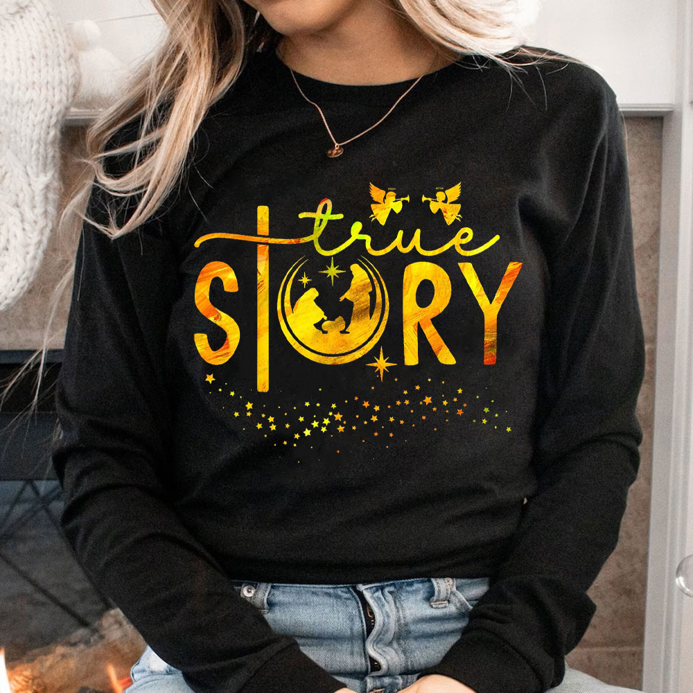 The Gold True Story Christian Christmas T-Shirt