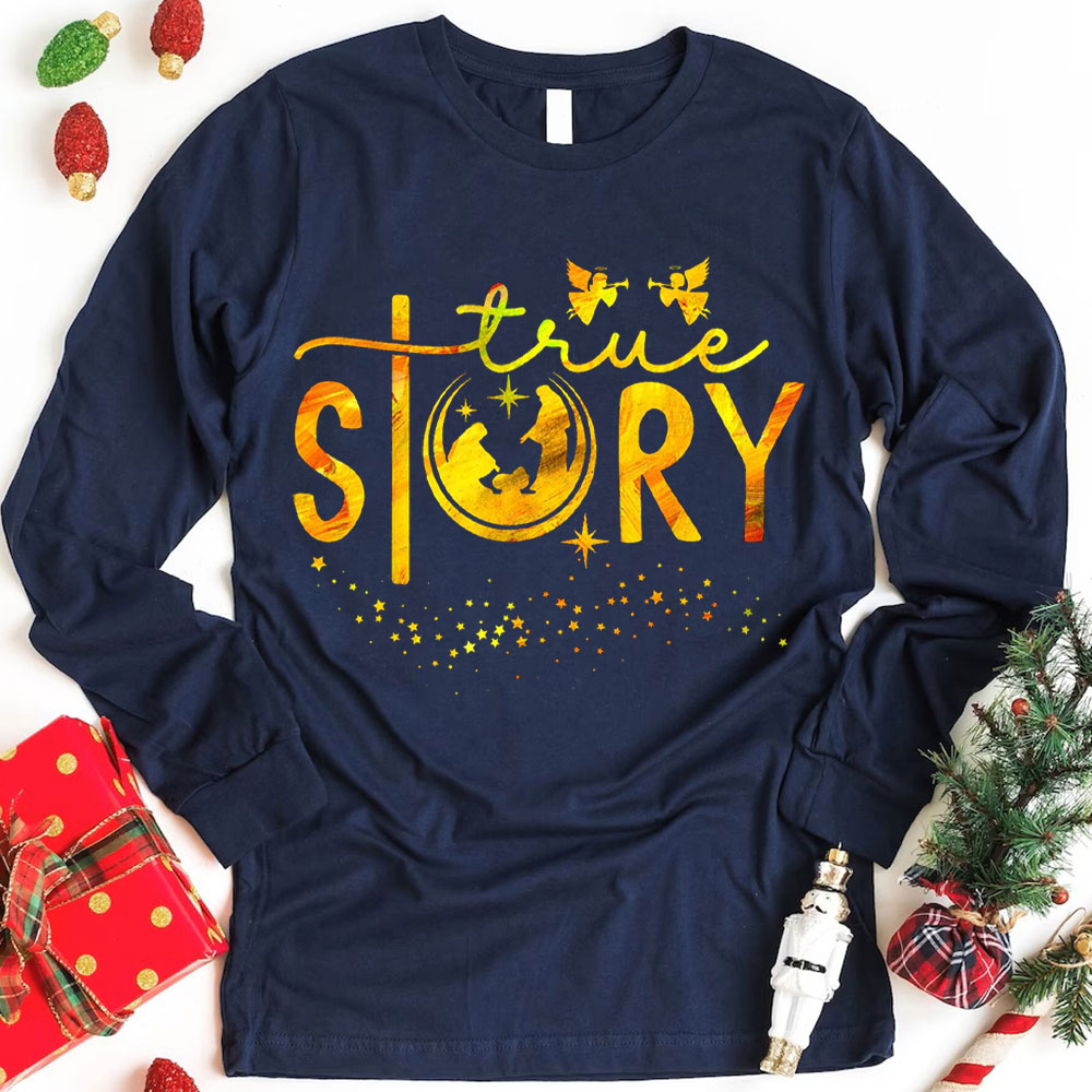 The Gold True Story Christian Christmas T-Shirt