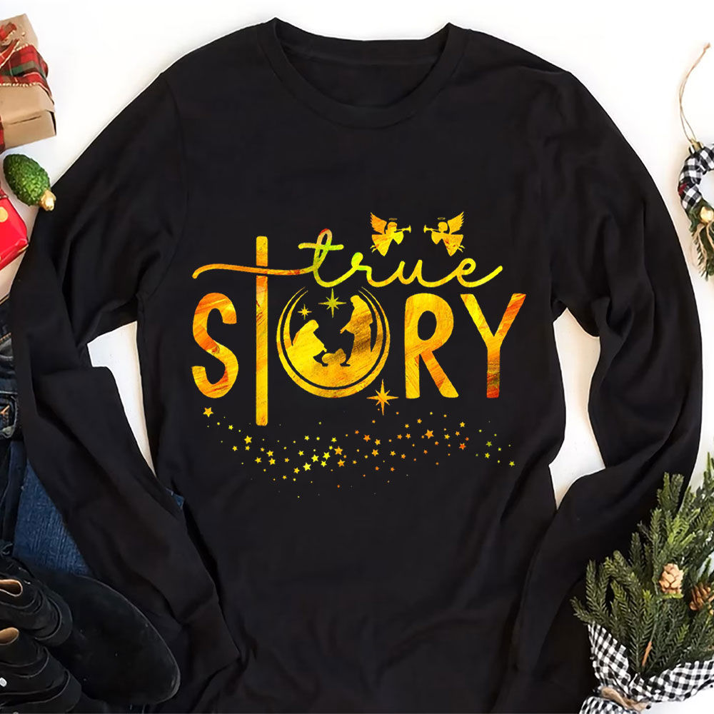 The Gold True Story Christian Christmas T-Shirt