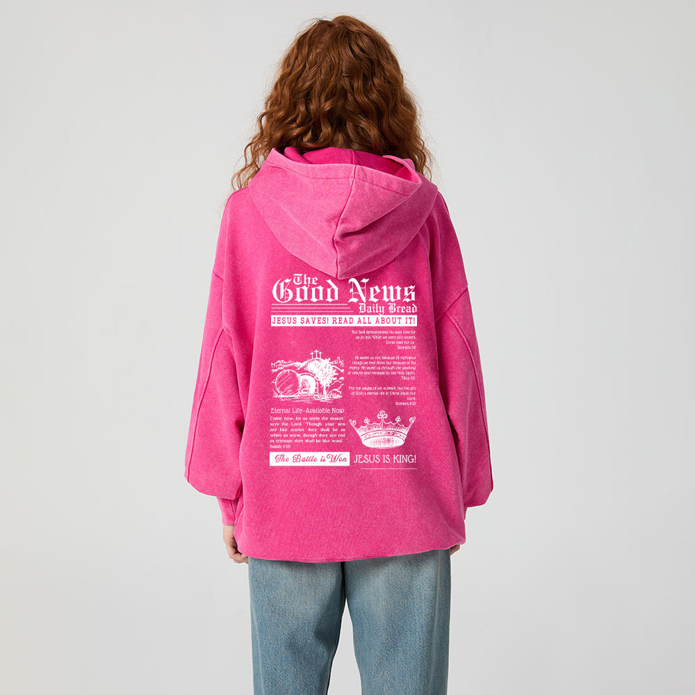 The Good News Christian Washed Hoodie