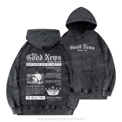 The Good News Christian Washed Hoodie