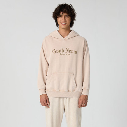 The Good News Christian Washed Hoodie