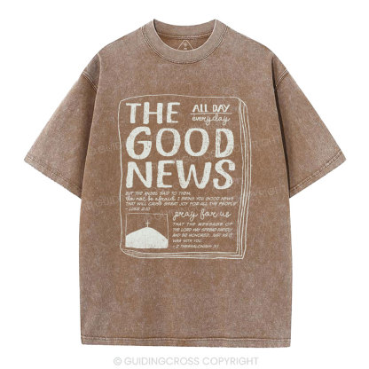 The Good News Christian Washed T-Shirt