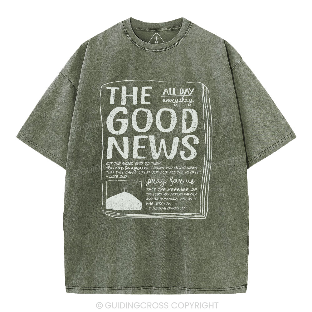 The Good News Christian Washed T-Shirt