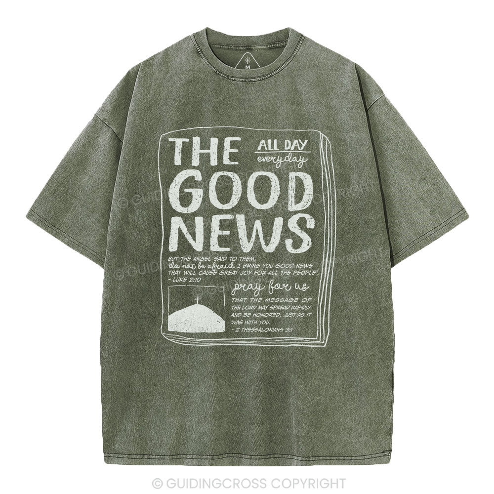 The Good News Christian Washed T-Shirt