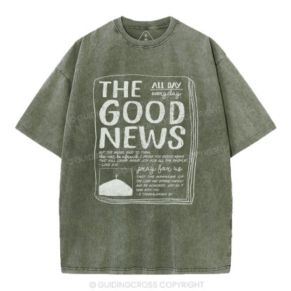 The Good News Christian Washed T-Shirt
