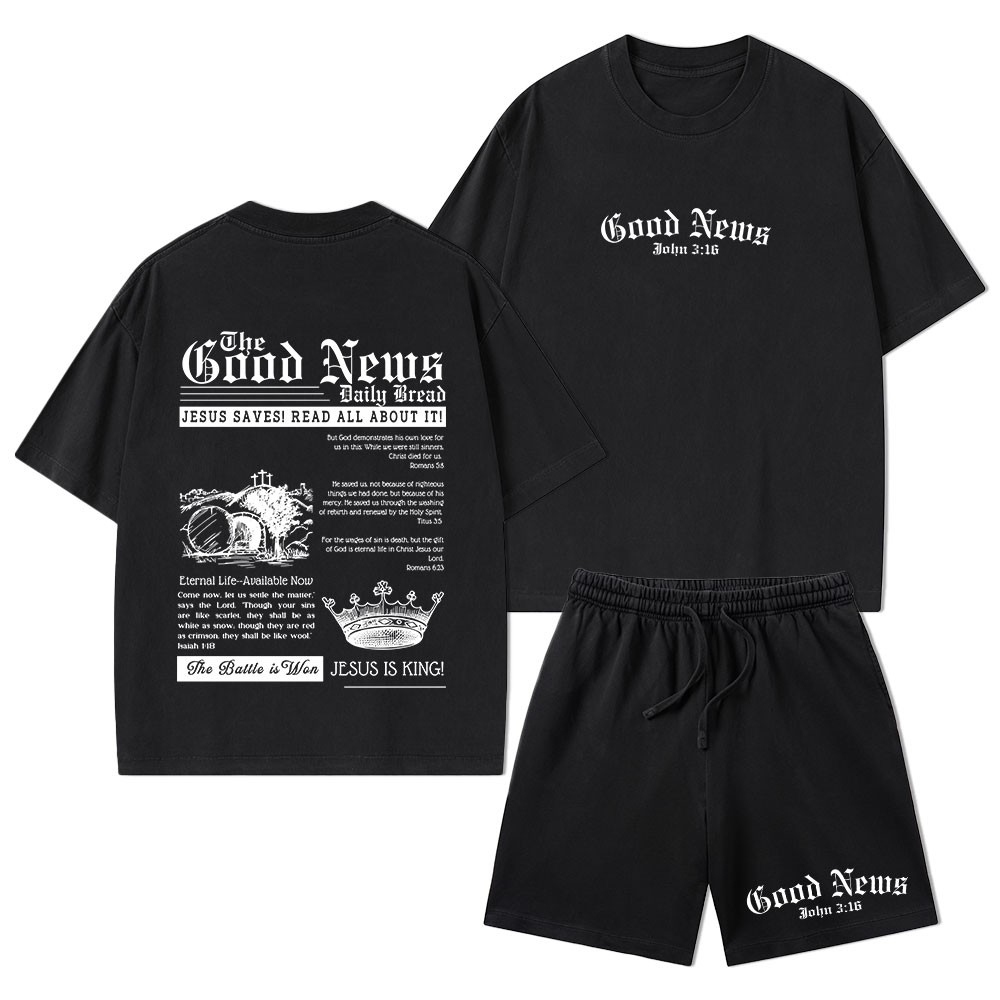 Sample Christian Washed T-Shirt & Shorts Sale - GuidingCross