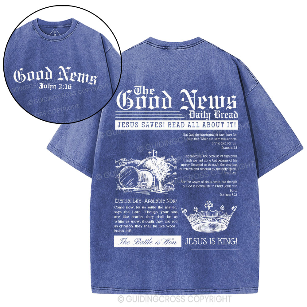 The Good News Christian Washed T-Shirt
