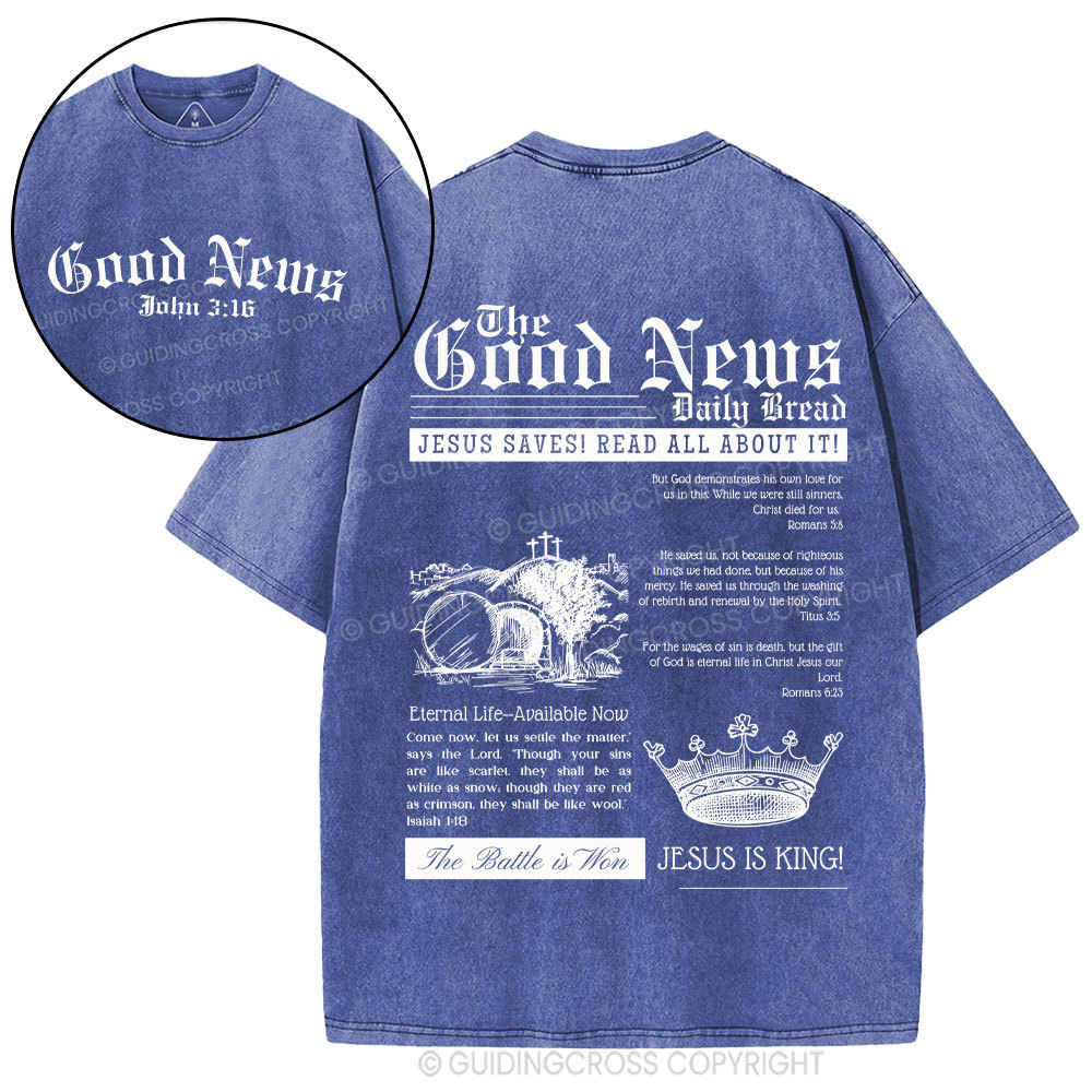 The Good News Christian Washed T-Shirt