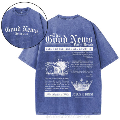 The Good News Christian Washed T-Shirt