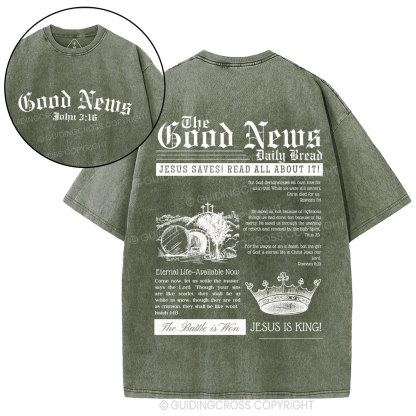 The Good News Christian Washed T-Shirt