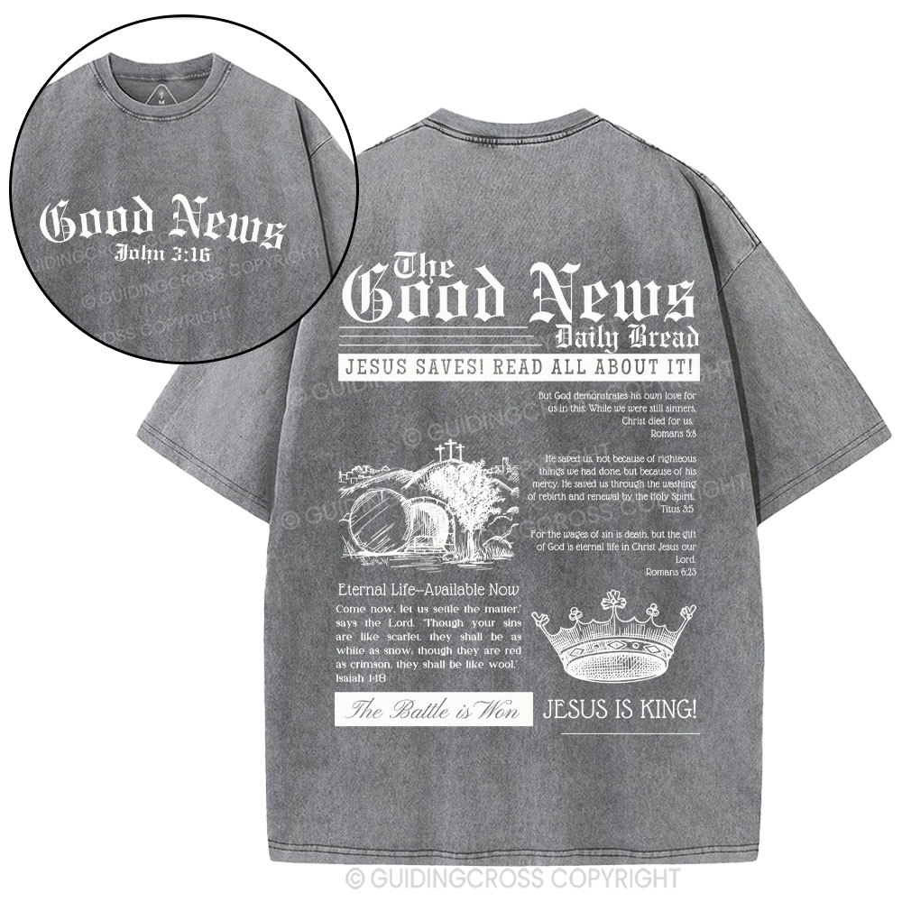 The Good News Christian Washed T-Shirt