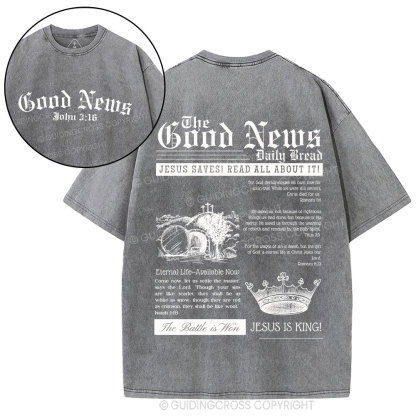 The Good News Christian Washed T-Shirt