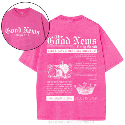 The Good News Christian Washed T-Shirt