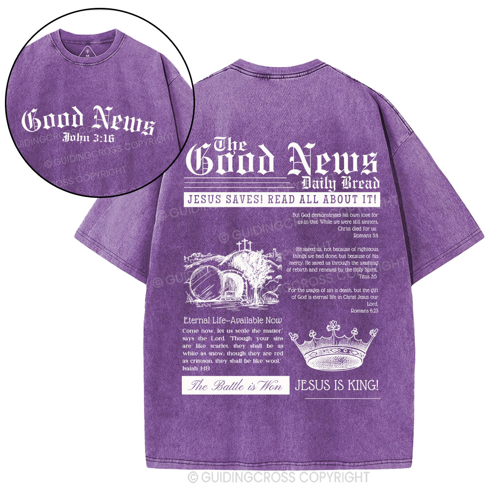 The Good News Christian Washed T-Shirt