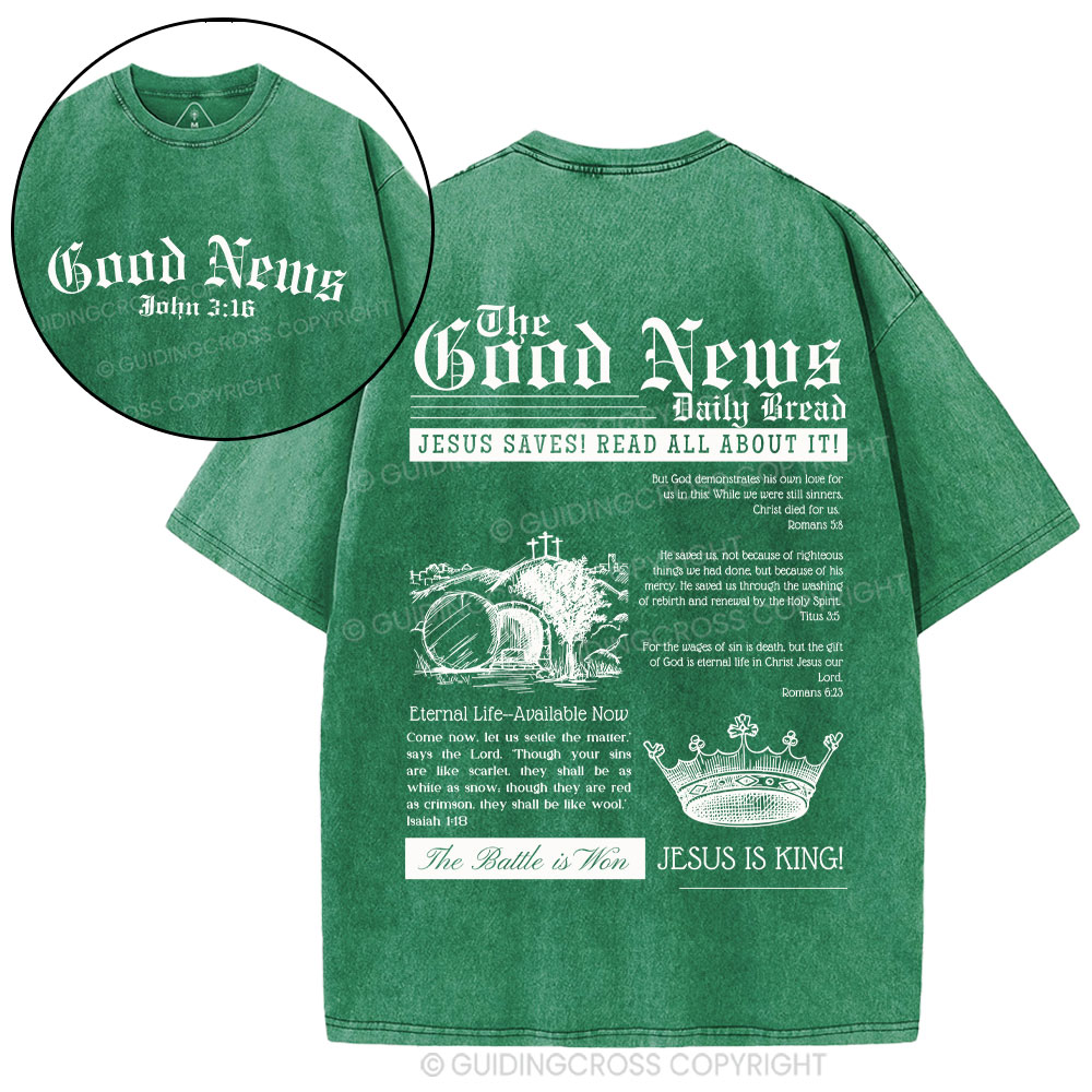 The Good News Christian Washed T-Shirt