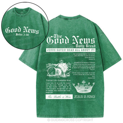 The Good News Christian Washed T-Shirt